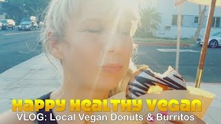 VLOG Donut amp Burrito Feast Fully Healthy amp Vegan [upl. by Mannes536]