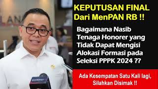 Nasib Tenaga Honorer Yang Tidak Dapat Formasi Pada Seleksi PPPK 2024 kangedibae [upl. by Niroc]