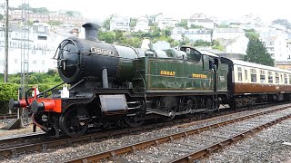 KingswearPaignton Steam Train DSRRB railways [upl. by Oalsinatse]