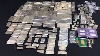 Over 50000 in Rare Vintage Poured Silver Bars [upl. by Aulea]