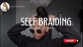 HOW TO BRAID YOUR OWN HAIR UPDATED Braiding Vlog  Give your wig a break [upl. by Glenine362]