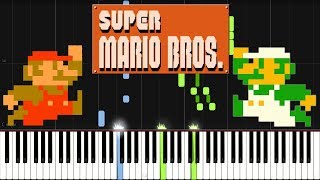 Overworld Theme  Super Mario Bros Synthesia Piano Tutorial [upl. by Buller]