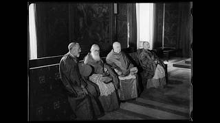 Rare scenes of consistory at the Vatican 1958 HD [upl. by Kcirredal]