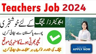 Teaching  Educators Jobs 2024  Apply Now  PPSC Assistant Jobs today Last date [upl. by Nerty820]