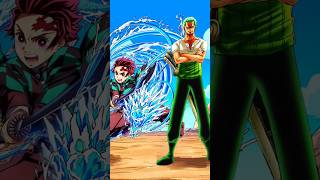 Tanjiro vs Zoro  who is stronger  demonslayer onepiece [upl. by Johppa]