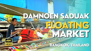 Damnoen Saduak Floating Market Bangkok Thailand Virtual Tour 4K HDR [upl. by Enella]