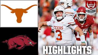 Texas Longhorns vs Arkansas Razorbacks  Full Game Highlights  ESPN College Football [upl. by Leiuqese]