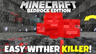 Minecraft Bedrock EASIEST Wither Killer Tutorial Defeat The Wither Boss MCPE Xbox PS5 PC [upl. by Shevlo]