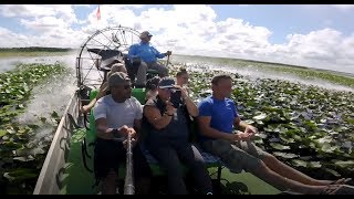 Airboat Ride in Florida through alligator swamp everglades [upl. by Briant565]