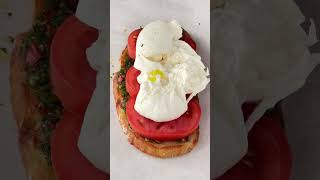 Healthy Lunch or Brunch in 10 minutes Tomato Burrata Cheese Toast Recipe shorts [upl. by Gariepy]