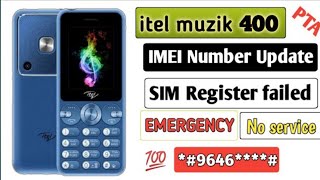 Itell musik 400 sim registration failed change Imei Itell 5092 Imei repair without [upl. by Mirella]