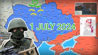 Ukrainian front update 1 July 2024 [upl. by Llerrehc]