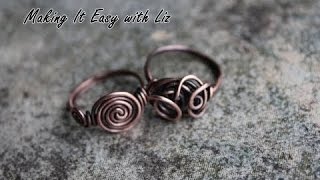 How To Make an Easy Wire Ring2 Styles [upl. by Hirschfeld]