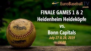 2019 BUNDESLIGA FINALS Game 2 1500 Heidenheim Heideköpfe vs Bonn Capitals [upl. by Refinneg]