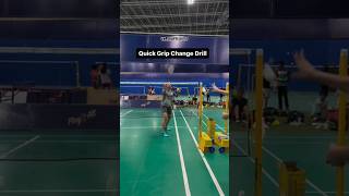 How to do quick grip change drill perfectly😱 ballbadminton trickshots skills viral shorts bwf [upl. by Euqram208]