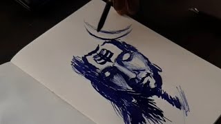 Timelapse Painting  Ink Art  MAHADEV shorts timelapse mahadev art [upl. by Pigeon]