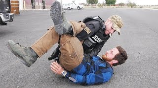 BLACK BELT PUTS ME IN AN ARM BAR WHILE IN CUFFS [upl. by Nyliak]