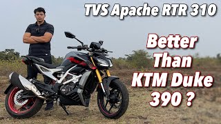 2024 TVS Apache RTR 310 Review  Better Than KTM Duke 250 [upl. by Eimarrej508]