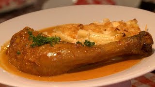 Recette  poulet au vinaigre et gratin de pâtes  Météo à la carte [upl. by Gardiner246]