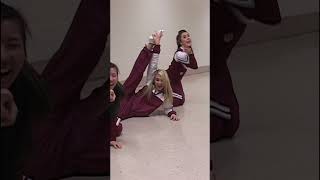 Our pom team rolling on floor in our school [upl. by Adnoyek]