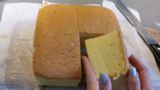 Japanese cotton sponge cake  Taiwan castella cake [upl. by Arraek]