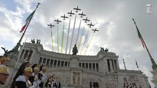 4 novembre  Il Presidente Mattarella allAltare della Patria [upl. by Ahsieat]