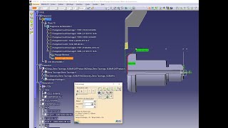 TUTO CATIA LATHE MACHINING Piquage tronçonnage 08 [upl. by Kaia889]