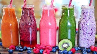 5 Fantastic Healthy Smoothies  Easy Fruity Smoothie Recipes [upl. by Yetah]