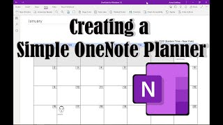 Creating a Simple OneNote Planner [upl. by Elagibba]