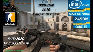 CSGO Dust II Map  51320 Texture Update  Intel HD 3000  i5 2450M  4GB RAM  1280x768 1610 [upl. by Dalila65]