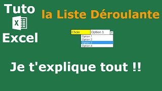 Comment créer une liste déroulante sur Excel [upl. by Stephania]