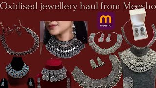 Huge quotMeeshoquot Jeweellery Haul  Huge Oxidized Meesho Jewellery Sets Starting From RS 117  Akshita [upl. by Anyer]