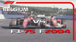 F1 2022 Ferrari vs 2004 Ferrari  BELGIUM [upl. by Haisi]