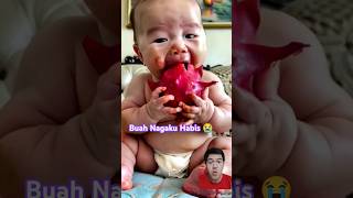 Dedek Lucu Habisin Buah Naga ku⁉️😭 baby cutebaby cute mukbang [upl. by Ellennaj]