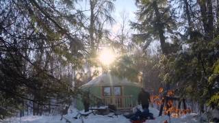 XC SKIING  YURT CAMPING IN GATINEAU [upl. by Hazrit]