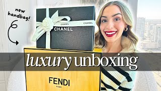 What I bought in BostonCHANEL amp FENDI LUXURY UNBOXING [upl. by Bunker505]