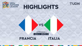 HIGHLIGHTS  Francia vs Italia  UEFA Nations League 2024  TUDN [upl. by Padget139]