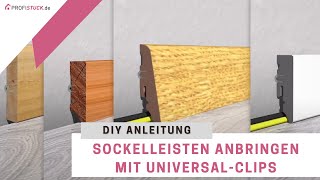 Sockelleisten anbringen  Anleitung für Universal Befestigungsclips [upl. by Rhodes]