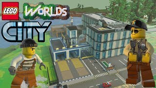 Lego Worlds  Lego City Police Station amp Prisoner Escape [upl. by Gonyea]