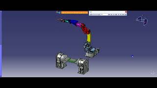 Catia V5 Simulation Human Body Analysis Welding Robot Arm Animation [upl. by Eimmis298]