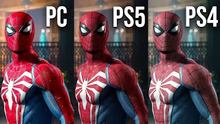 Spiderman PC Release Comparison 4K 60 FPS PS4PS5PC [upl. by Cristoforo805]