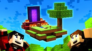 NETHER EN SKYBLOCK 😱🙈 Minecraft [upl. by Animrac]