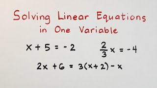 Solving Linear Equations in One Variable by Math Teacher Gon [upl. by Nayk96]