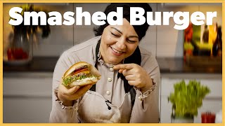 Smashed Burger med Zeina Mourtada [upl. by Lajes]