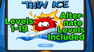 Thin Ice Levels 119 Alternate Levels Included  Club Penguin Rewritten [upl. by Leler]