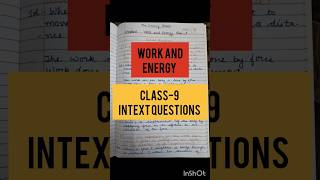 Work and Energy  In text Questions  Class9  NCERT  Science  Questions and Answers  Youtube [upl. by Assila]