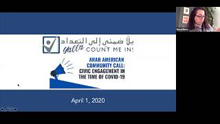 Arab American Community Call Civic Engagement In Time Of COVID19 [upl. by Florentia586]