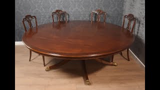 Mahogany cross banded circular dining table [upl. by Adneral907]