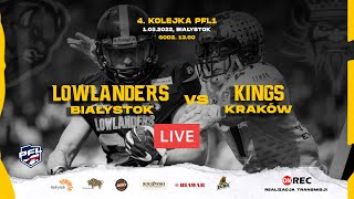 4 kolejka Lowlanders Białystok  Kraków Kings  PFL1 2022  1052022 [upl. by Enylekcaj152]