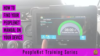 How to Find Your PeopleNet Manual on Your ELD Device [upl. by Ynaiffit]